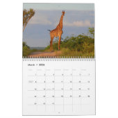 Calendrier mural de girafes (Mar 2026)