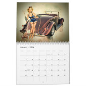 Calendrier mural de hot rod et rétros pin-up (Jan 2026)