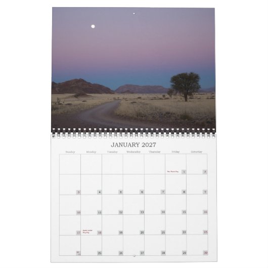 Calendrier mural de la Namibie 2013 (Jan 2027)