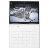 Calendrier mural de loup (Jan 2026)