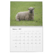 Calendrier mural de moutons (Feb 2027)