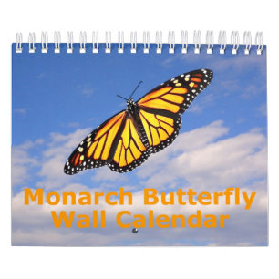 Calendrier mural de papillon de monarque
