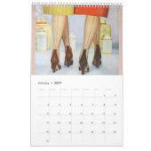calendrier mural de style des années 1940 (Jan 2027)