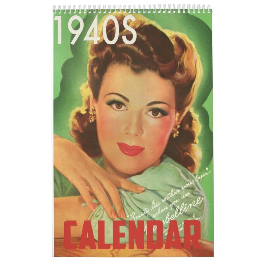 calendrier mural de style des années 1940 (Protection)