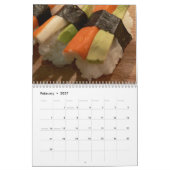 Calendrier mural de sushi (Feb 2027)