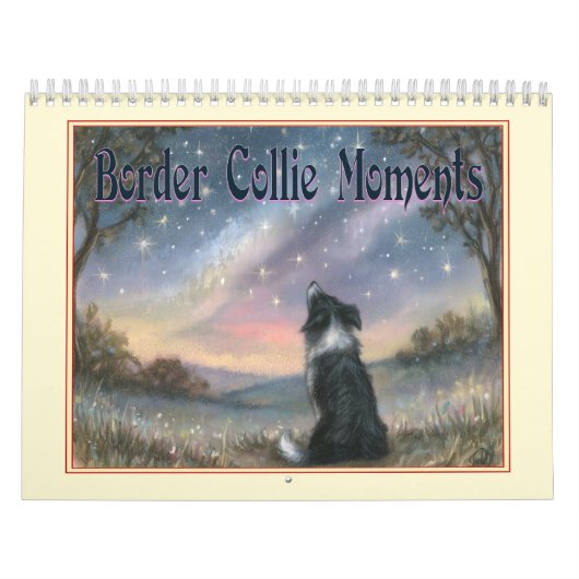 Calendrier mural des chiens de berger border colli (Protection)
