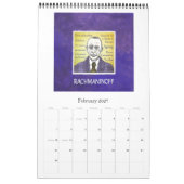 Calendrier mural des COMPOSITEURS RUSSES (Feb 2027)