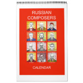 Calendrier mural des COMPOSITEURS RUSSES (Protection)
