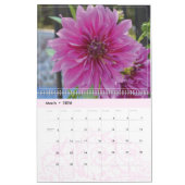 Calendrier mural des fleurs Dahlia (Mar 2026)