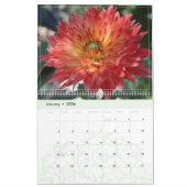 Calendrier mural des fleurs Dahlia (Jan 2026)