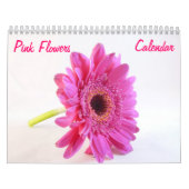 Calendrier mural des fleurs roses (Protection)