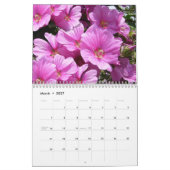 Calendrier mural des fleurs roses (Mar 2027)