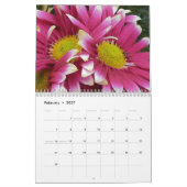 Calendrier mural des fleurs roses (Feb 2027)