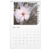 Calendrier mural des fleurs simples (Mar 2027)