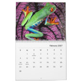 Calendrier mural des grenouilles (Feb 2027)