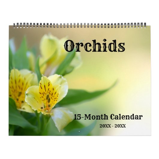 Calendrier mural des orchidées (Protection)