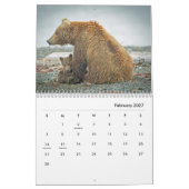 Calendrier mural des ours grizzlis (Feb 2027)