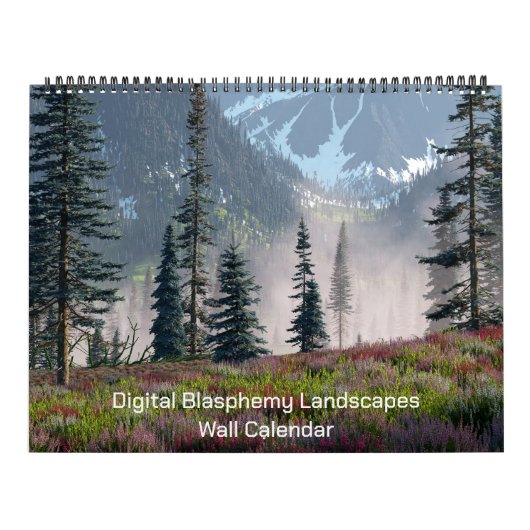 Calendrier mural des paysages de blasphème numériq (Protection)