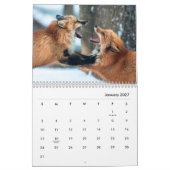 Calendrier mural des renards rouges (Jan 2027)