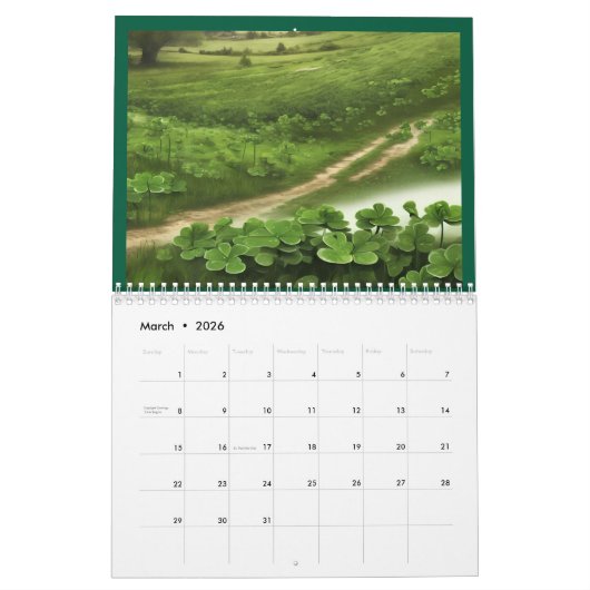 Calendrier mural des saisons 2025 (Mar 2026)