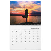 Calendrier mural des silhouettes de yoga (Feb 2027)