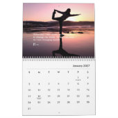 Calendrier mural des silhouettes de yoga (Jan 2027)