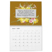 Calendrier mural des versets de la Bible et des fl (Mar 2027)