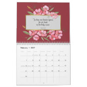 Calendrier mural des versets de la Bible et des fl (Feb 2027)