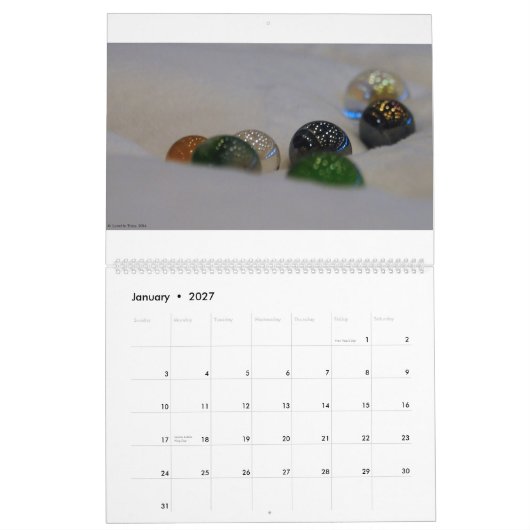 Calendrier Mural Desserrant les marbres du q II (Jan 2027)