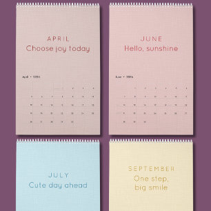 Calendrier mural d'inspiration vif et coloré
