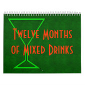 Calendrier Mural Douze mois de cocktails de base (Protection)