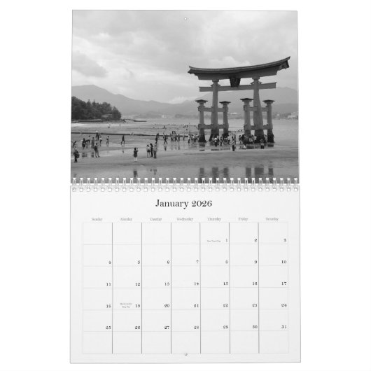 CALENDRIER MURAL DOUZE VUES DE MIYAJIMA (Jan 2026)