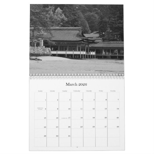CALENDRIER MURAL DOUZE VUES DE MIYAJIMA (Mar 2026)