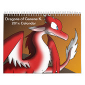 Calendrier Mural Dragons de Ganene K. Calendar 1 (Protection)