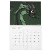 Calendrier Mural Dragons de Ganene K. Calendar 1 (Feb 2027)