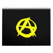 Calendrier Mural Drapeau noir et jaune de capitalisme d'Anarcho (Protection)