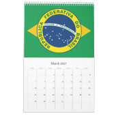 Calendrier Mural drapeaux d'amérique du sud (Mar 2027)