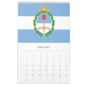 Calendrier Mural drapeaux d'amérique du sud (Jan 2027)