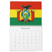 Calendrier Mural drapeaux d'amérique du sud (Feb 2027)