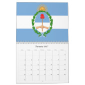 Calendrier Mural drapeaux d'amérique du sud (Jan 2027)