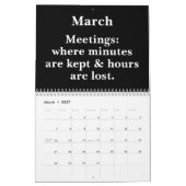 Calendrier mural drôle de bureau 2027 (Mar 2027)