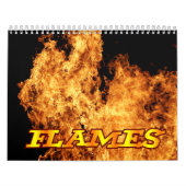Calendrier mural du feu de flammes (Protection)