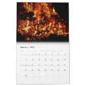 Calendrier mural du feu de flammes (Feb 2027)