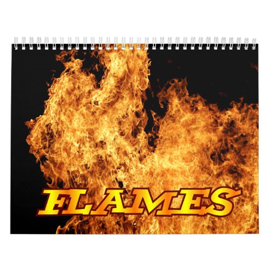 Calendrier mural du feu de flammes (Protection)