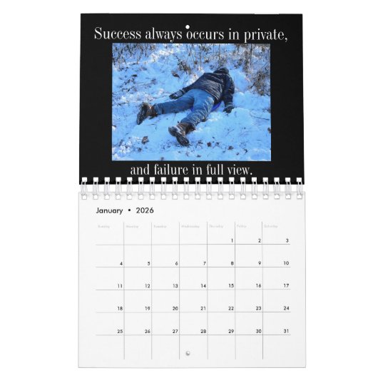 Calendrier Mural Échec et absurdité Anti-de motivation (Jan 2026)