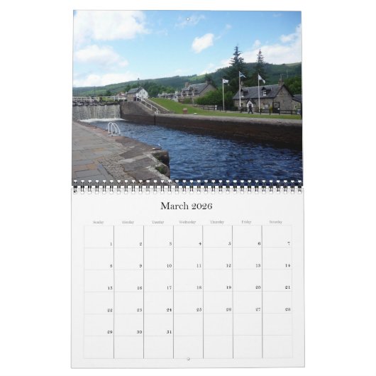 Calendrier Mural écossais 2026 (Mar 2026)