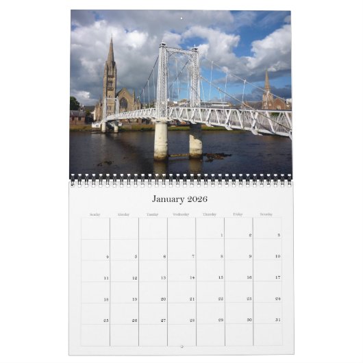 Calendrier Mural écossais 2026 (Jan 2026)