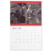 Calendrier mural Edgar Allan Poe et Harry Clarke (Feb 2026)