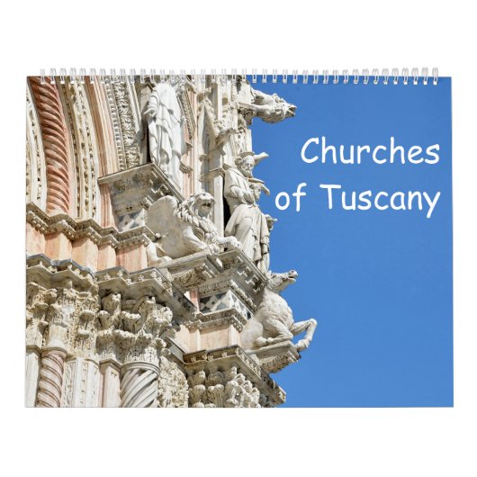 Calendrier Mural Eglises de Toscane de 12 mois (Protection)