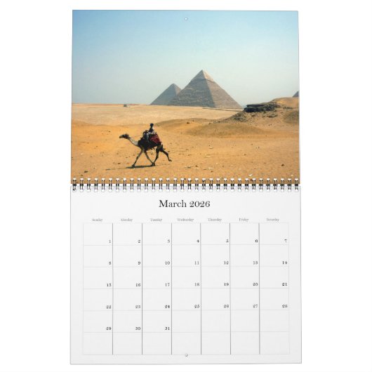 Calendrier Mural égypte 2026 (Mar 2026)